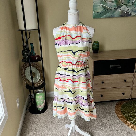 GiGio Hi Lo Multicolor Cocktail Halter Dress NWT - Picture 1 of 3